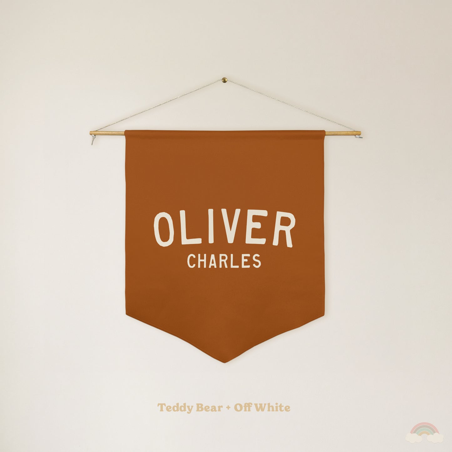 Custom Name Pennant | Personalized Wall Flag for Nursery, Bedroom or Playroom