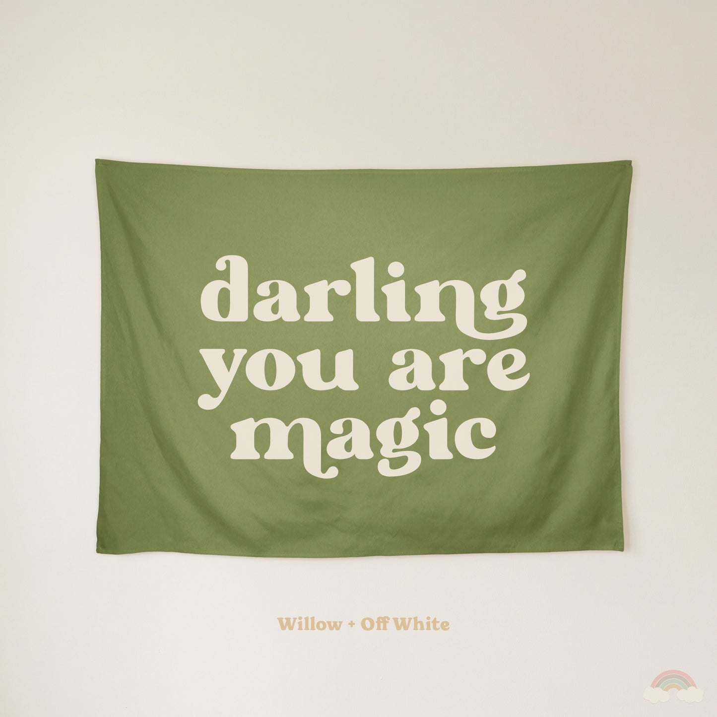 Darling You Are Magic Banner | Kids Room Wall Decor for Girls Bedroom or Nursery