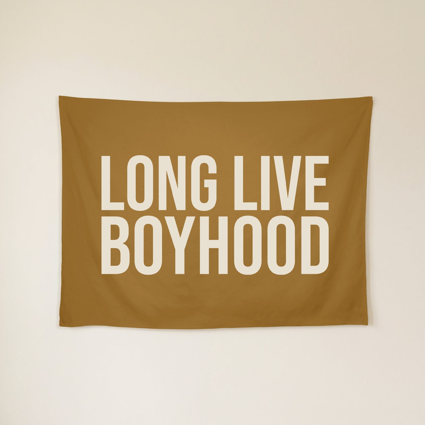 Long Live Boyhood Banner | Boys Room Decor Wall Flag for Nursery or Playroom