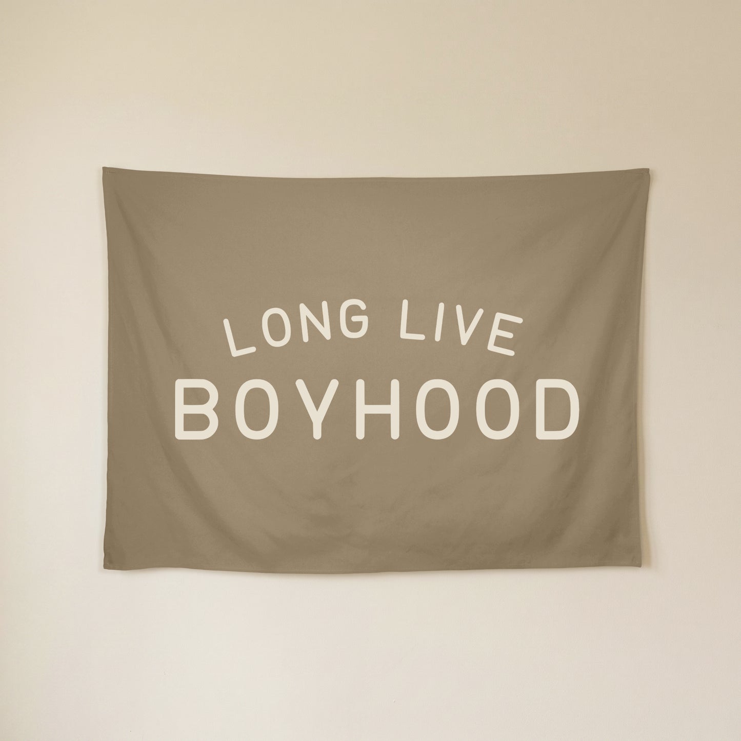 Long Live Boyhood Banner | Boys Room Decor Wall Flag for Nursery or Playroom