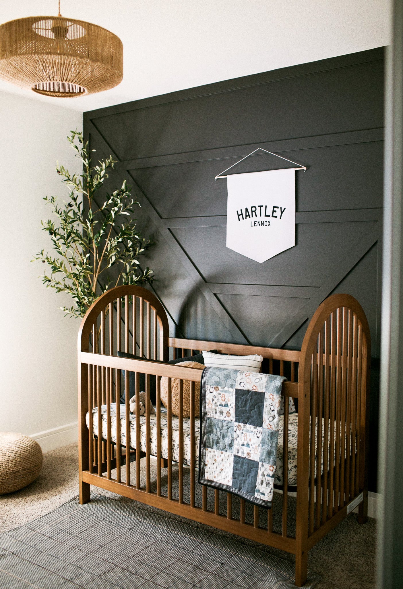Custom Name Pennant | Personalized Wall Flag for Nursery, Bedroom or Playroom