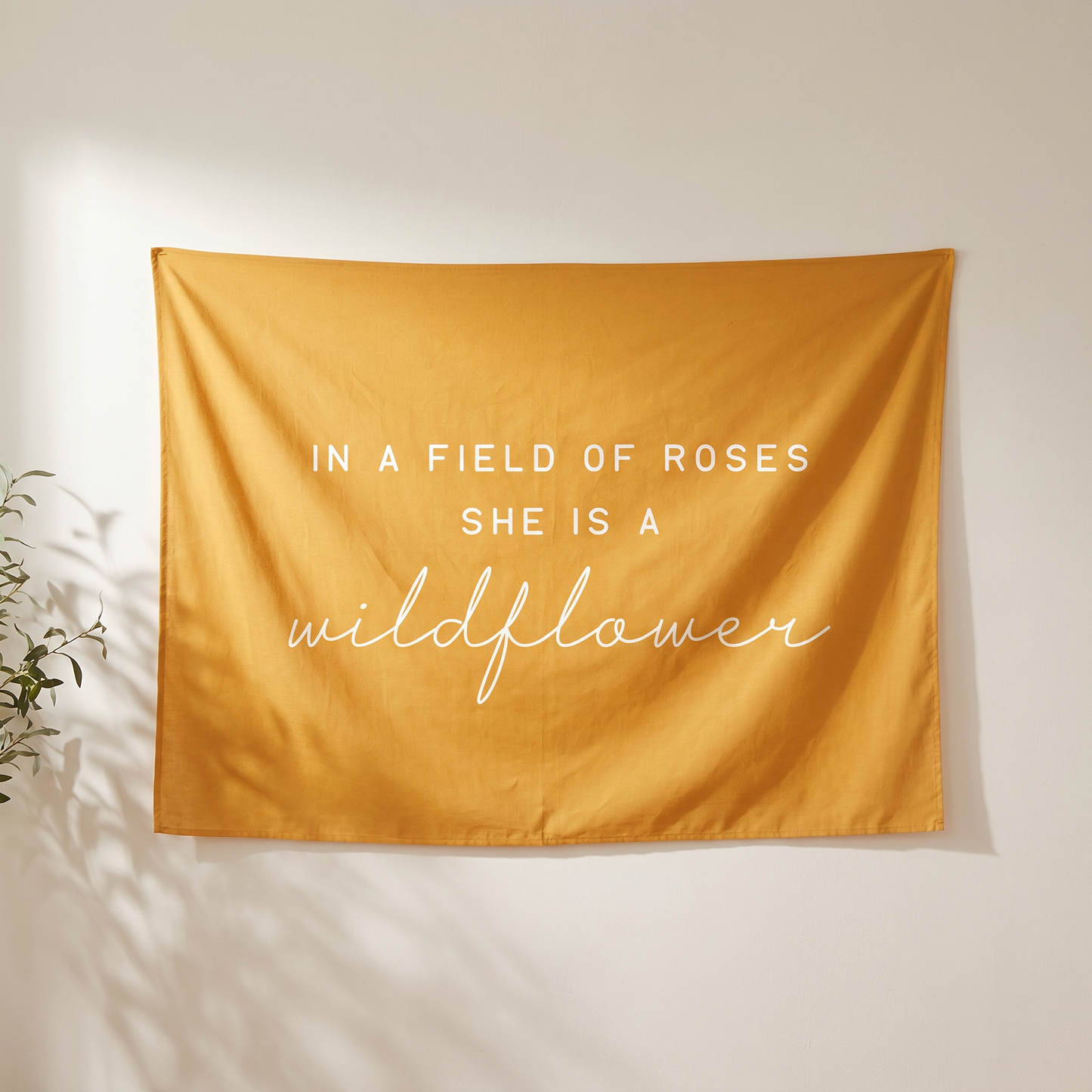 Wildflower Banner | Girls Room Decor Wall Flag for Nursery or Playroom