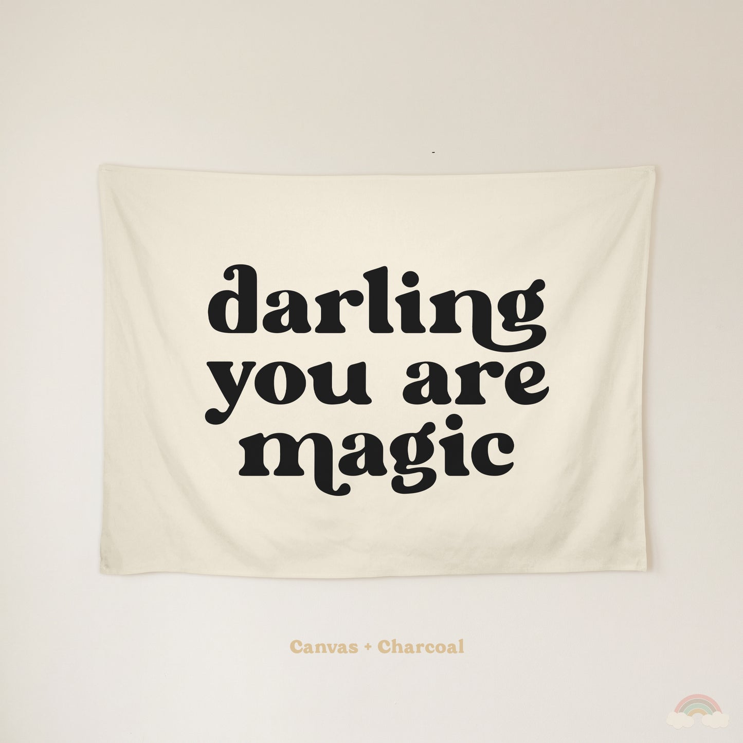 Darling You Are Magic Banner | Kids Room Wall Decor for Girls Bedroom or Nursery