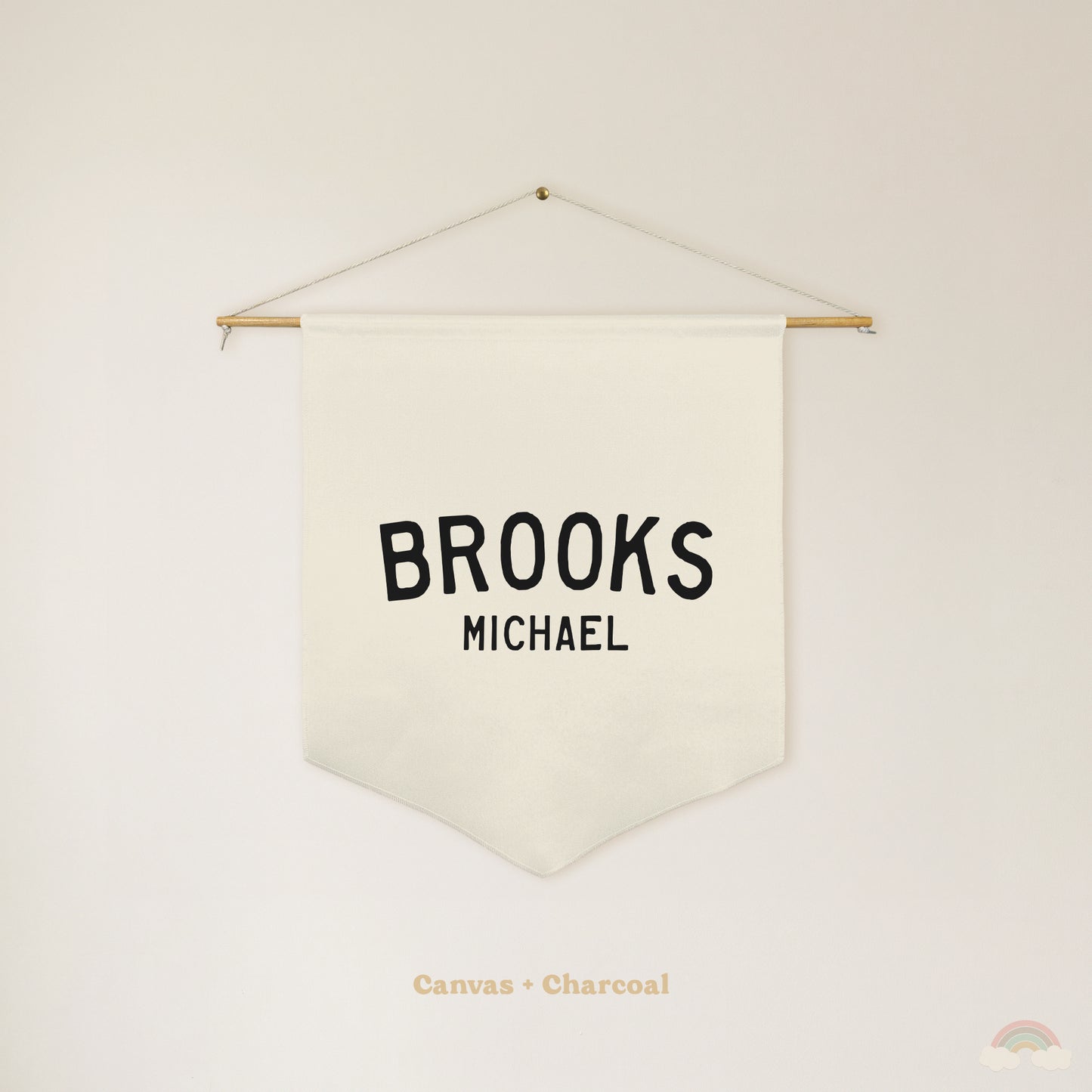 Custom Name Pennant | Personalized Wall Flag for Nursery, Bedroom or Playroom