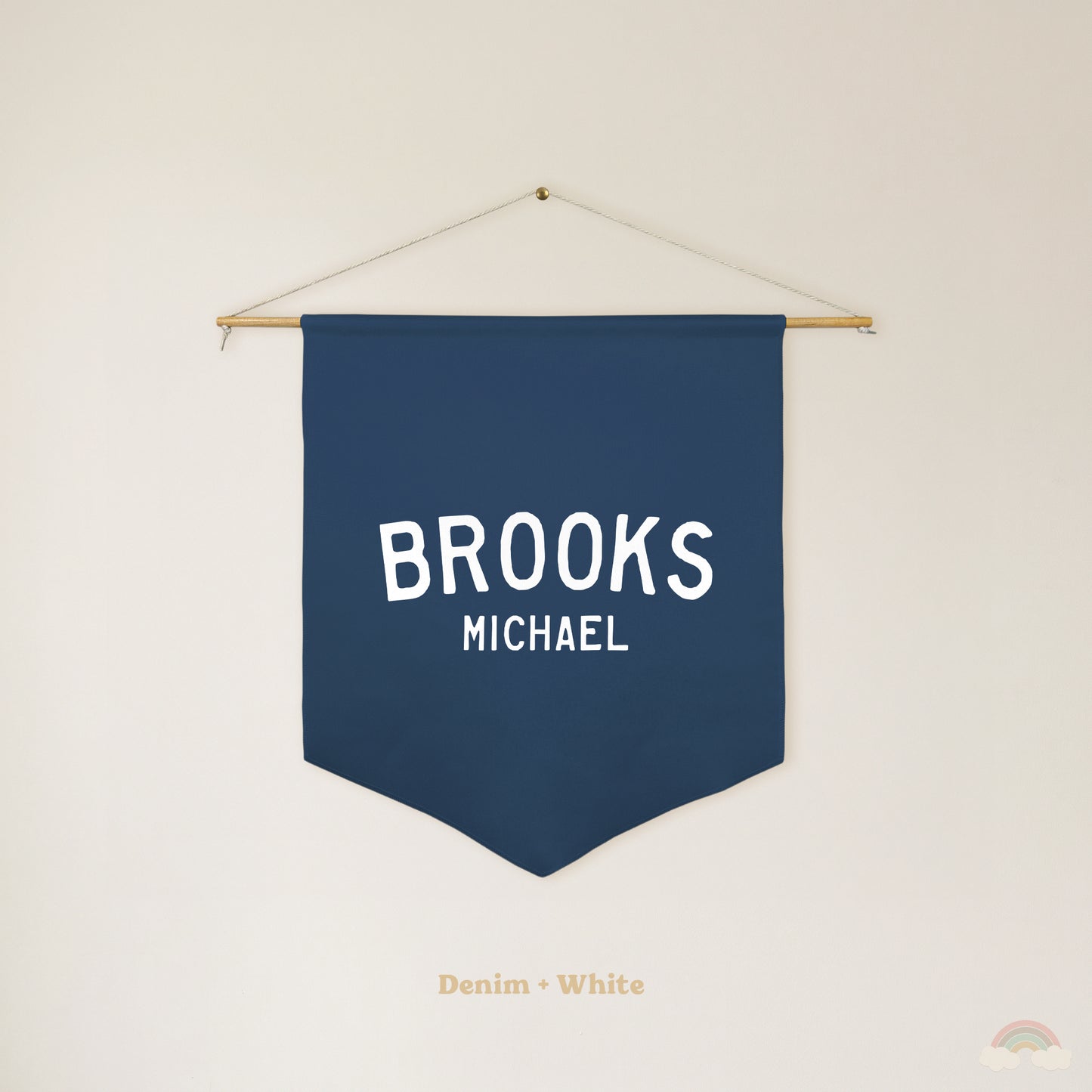 Custom Name Pennant | Personalized Wall Flag for Nursery, Bedroom or Playroom