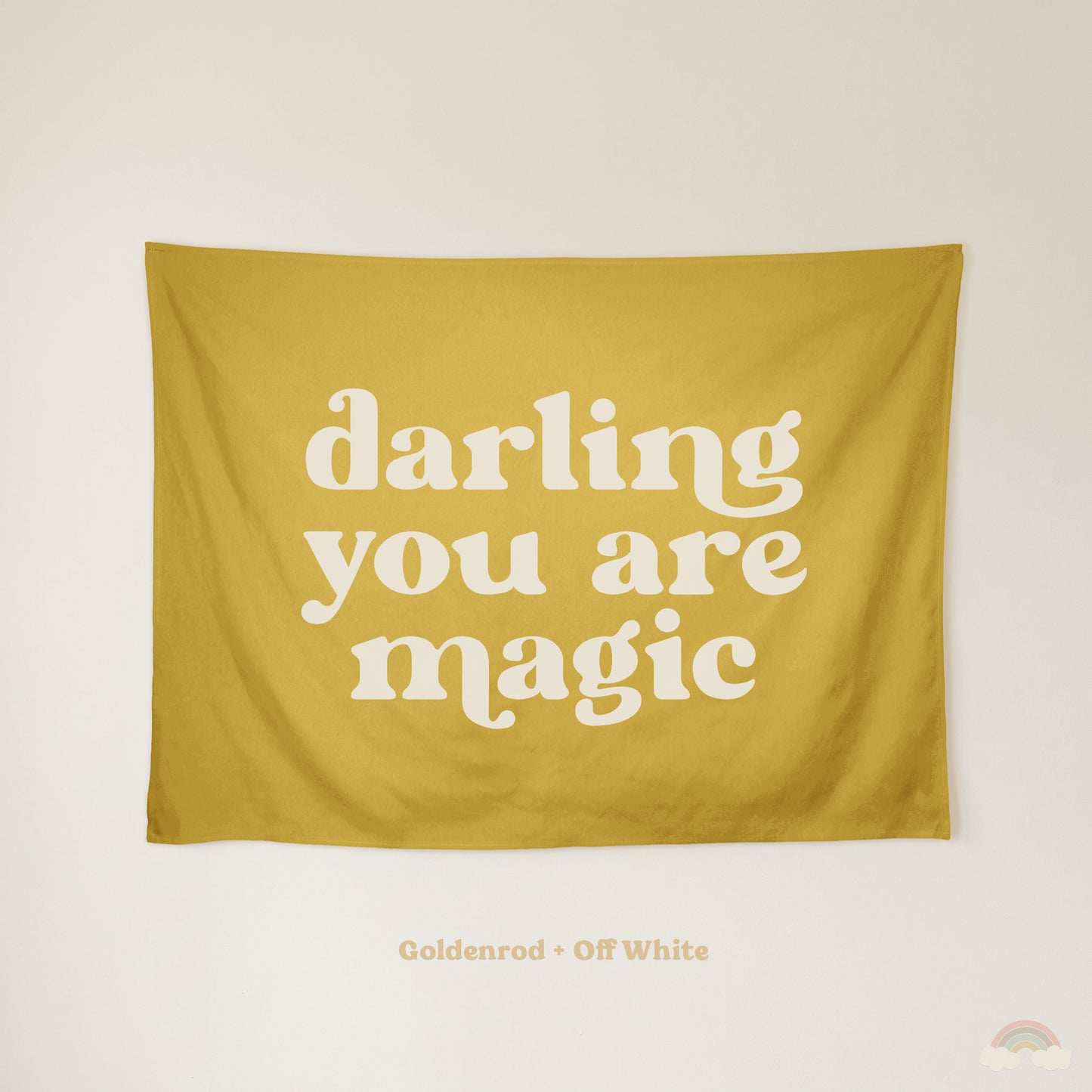 Darling You Are Magic Banner | Kids Room Wall Decor for Girls Bedroom or Nursery