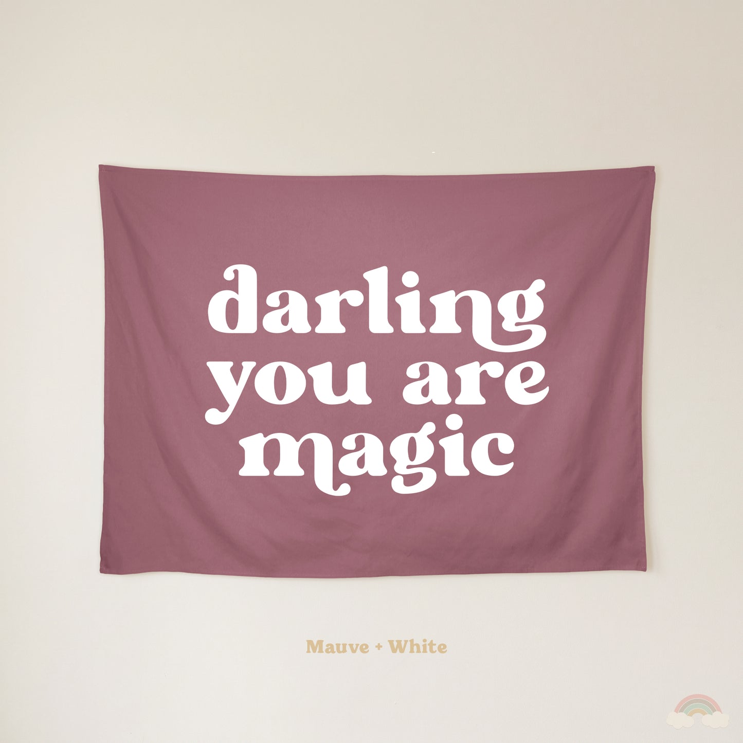 Darling You Are Magic Banner | Kids Room Wall Decor for Girls Bedroom or Nursery