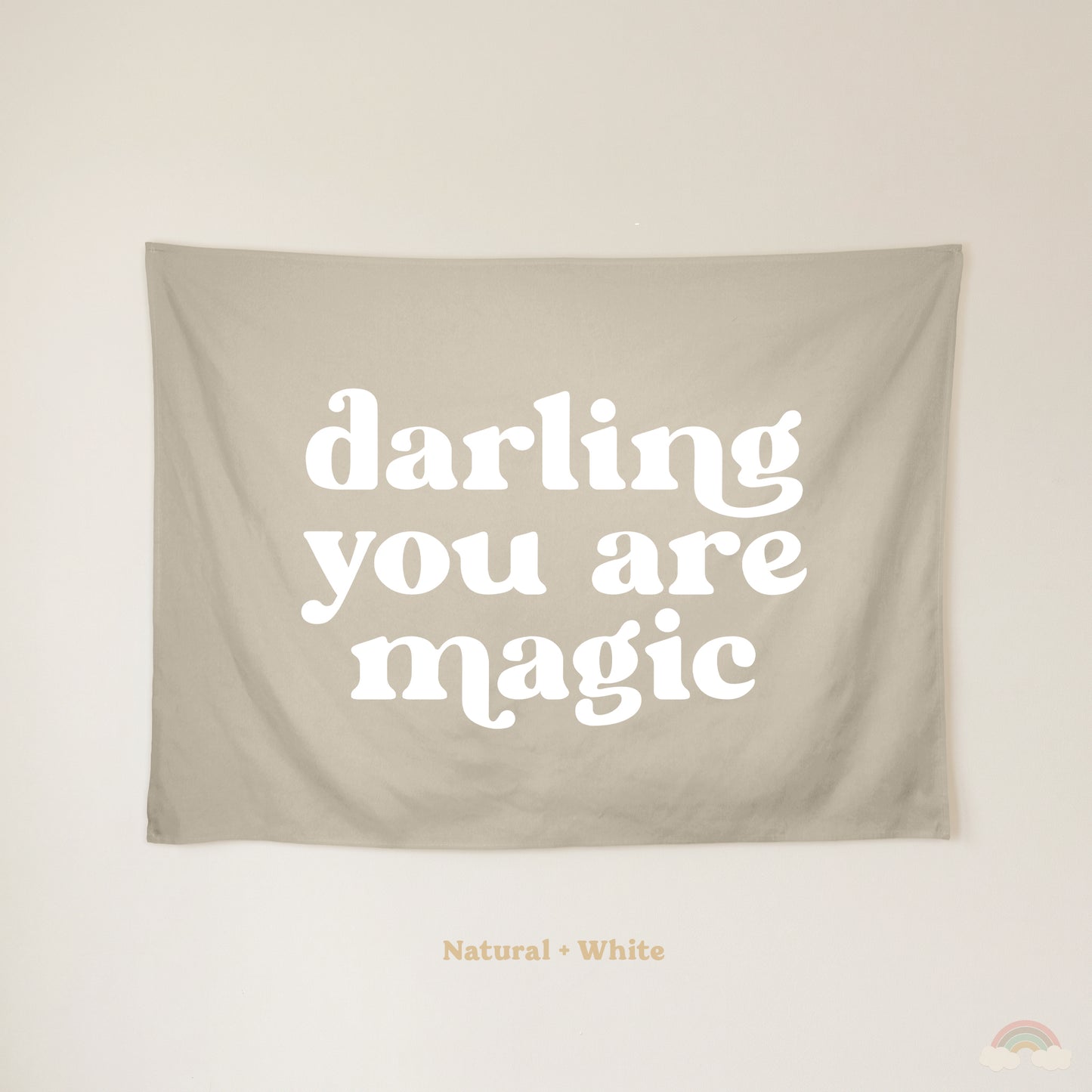 Darling You Are Magic Banner | Kids Room Wall Decor for Girls Bedroom or Nursery