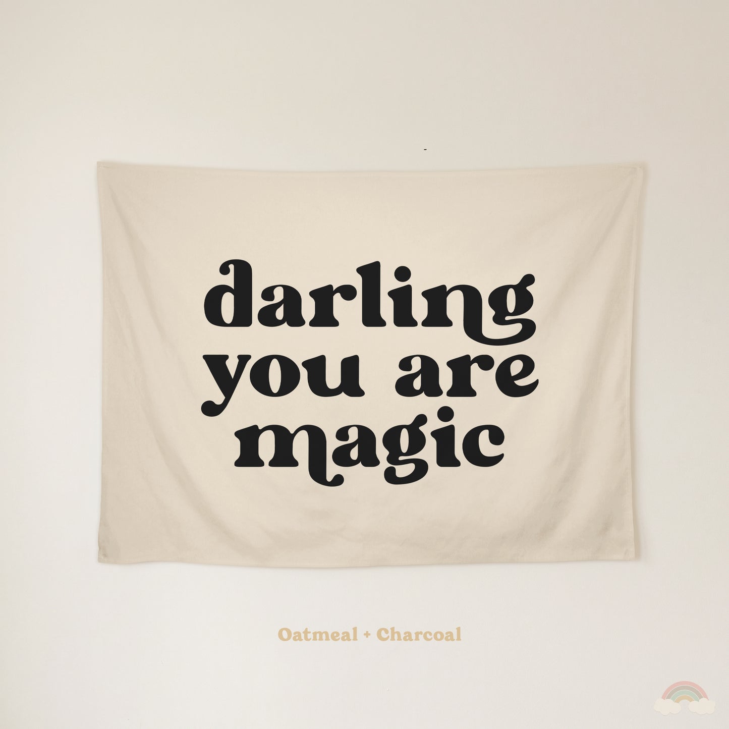 Darling You Are Magic Banner | Kids Room Wall Decor for Girls Bedroom or Nursery