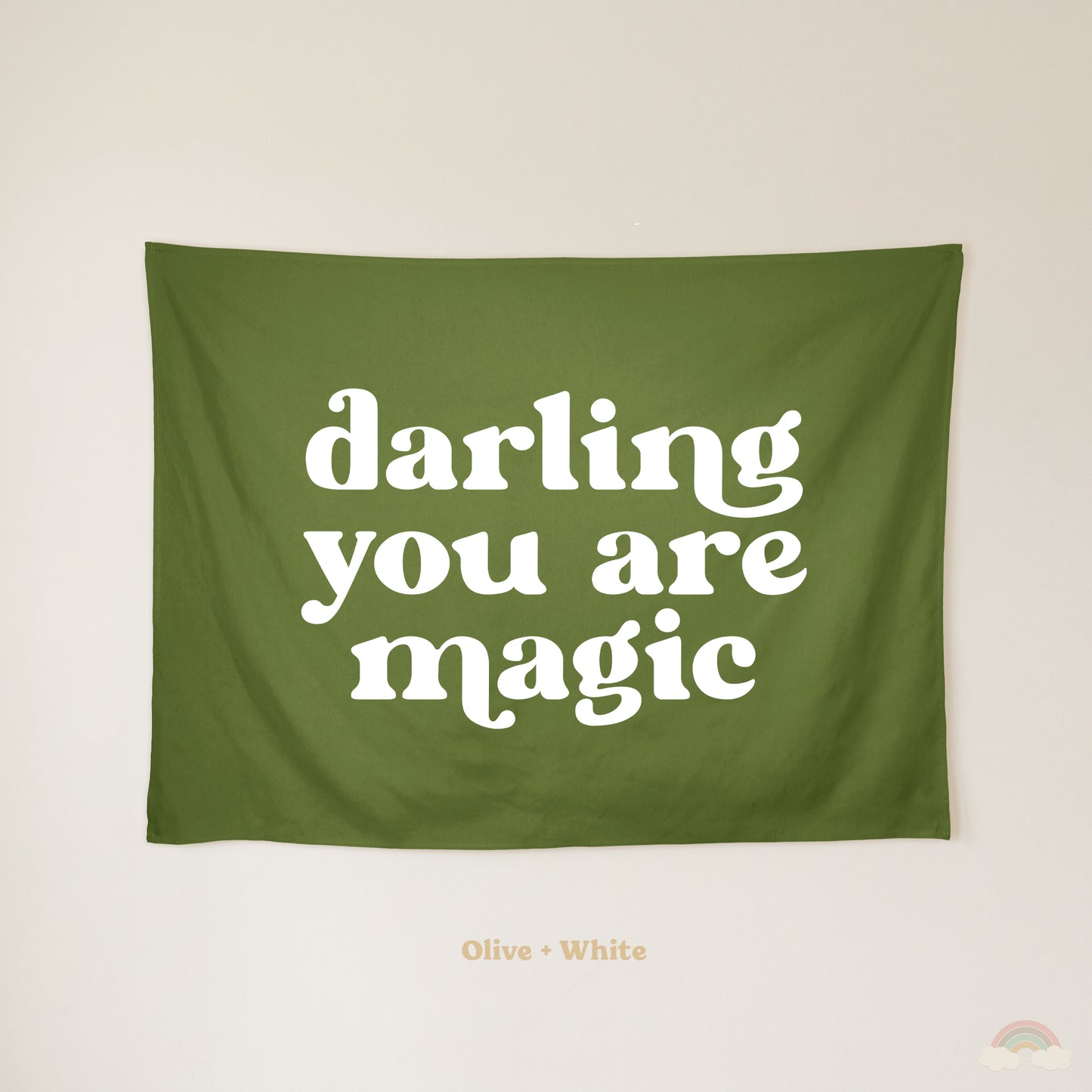 Darling You Are Magic Banner | Kids Room Wall Decor for Girls Bedroom or Nursery