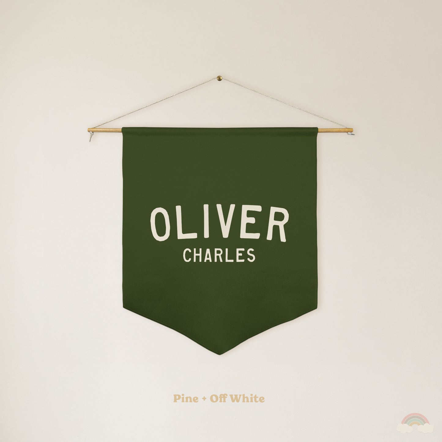 Custom Name Pennant | Personalized Wall Flag for Nursery, Bedroom or Playroom
