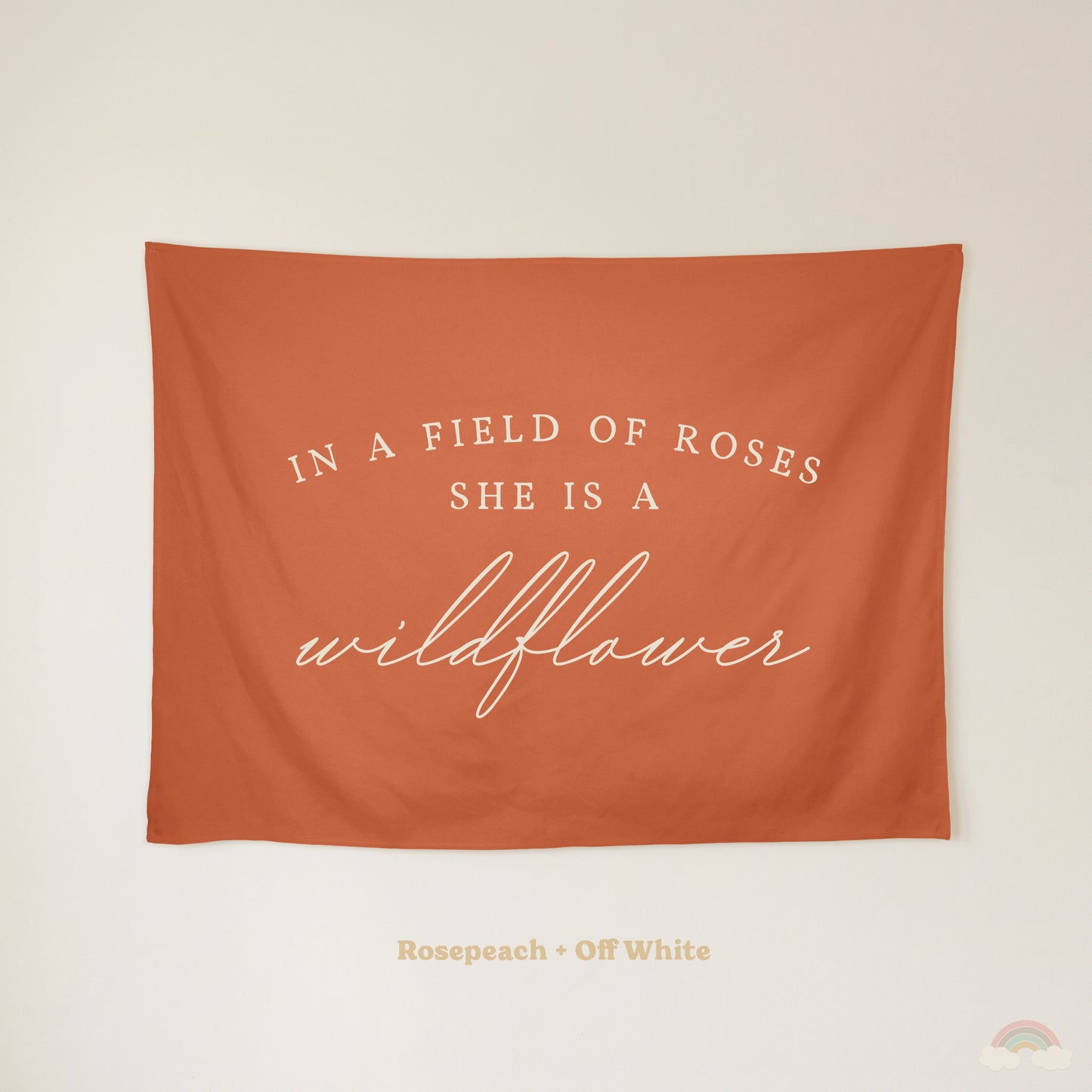 Wildflower Banner | Girls Room Decor Wall Flag for Nursery or Playroom