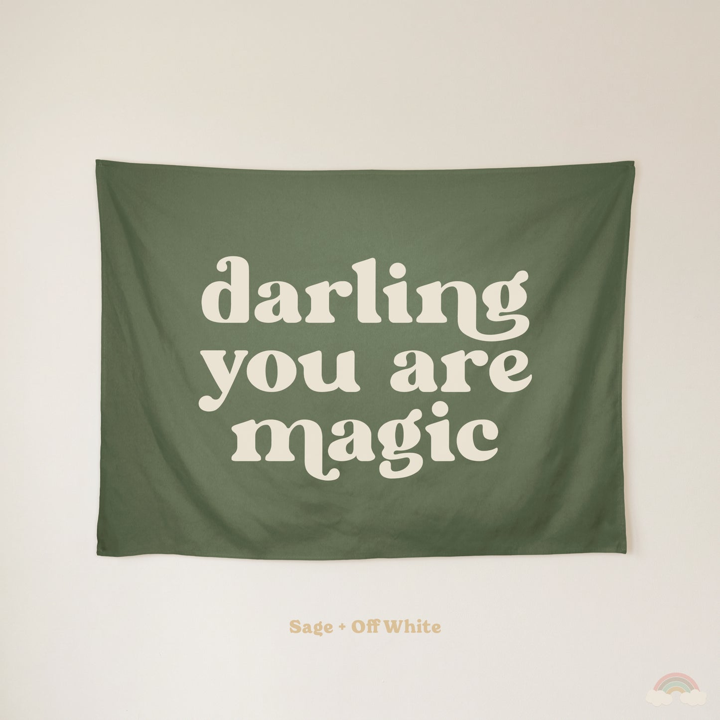 Darling You Are Magic Banner | Kids Room Wall Decor for Girls Bedroom or Nursery