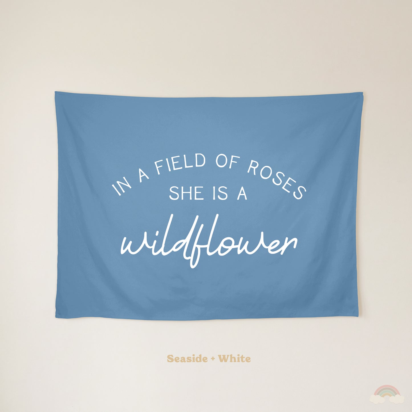 Wildflower Banner | Girls Room Decor Wall Flag for Nursery or Playroom
