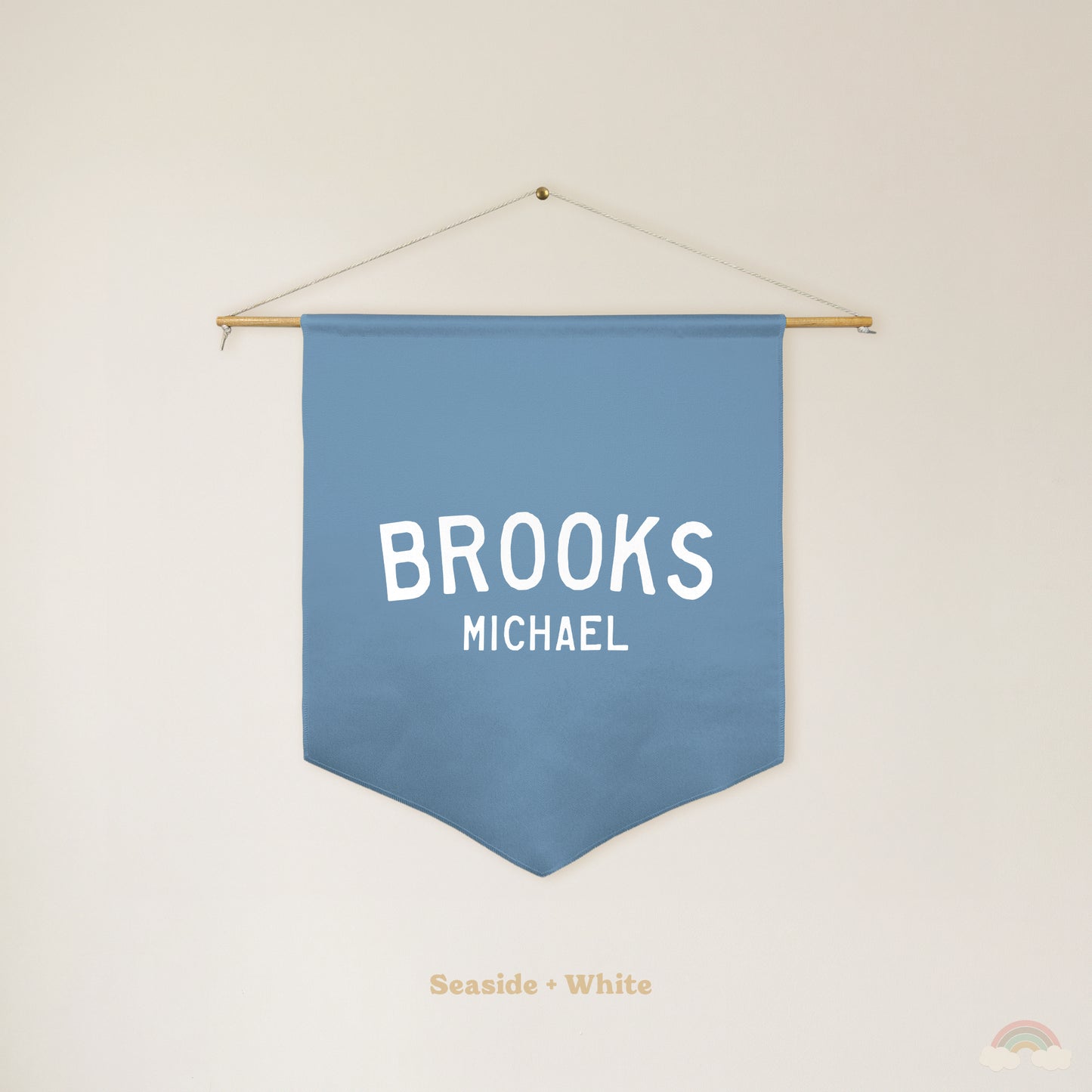 Custom Name Pennant | Personalized Wall Flag for Nursery, Bedroom or Playroom