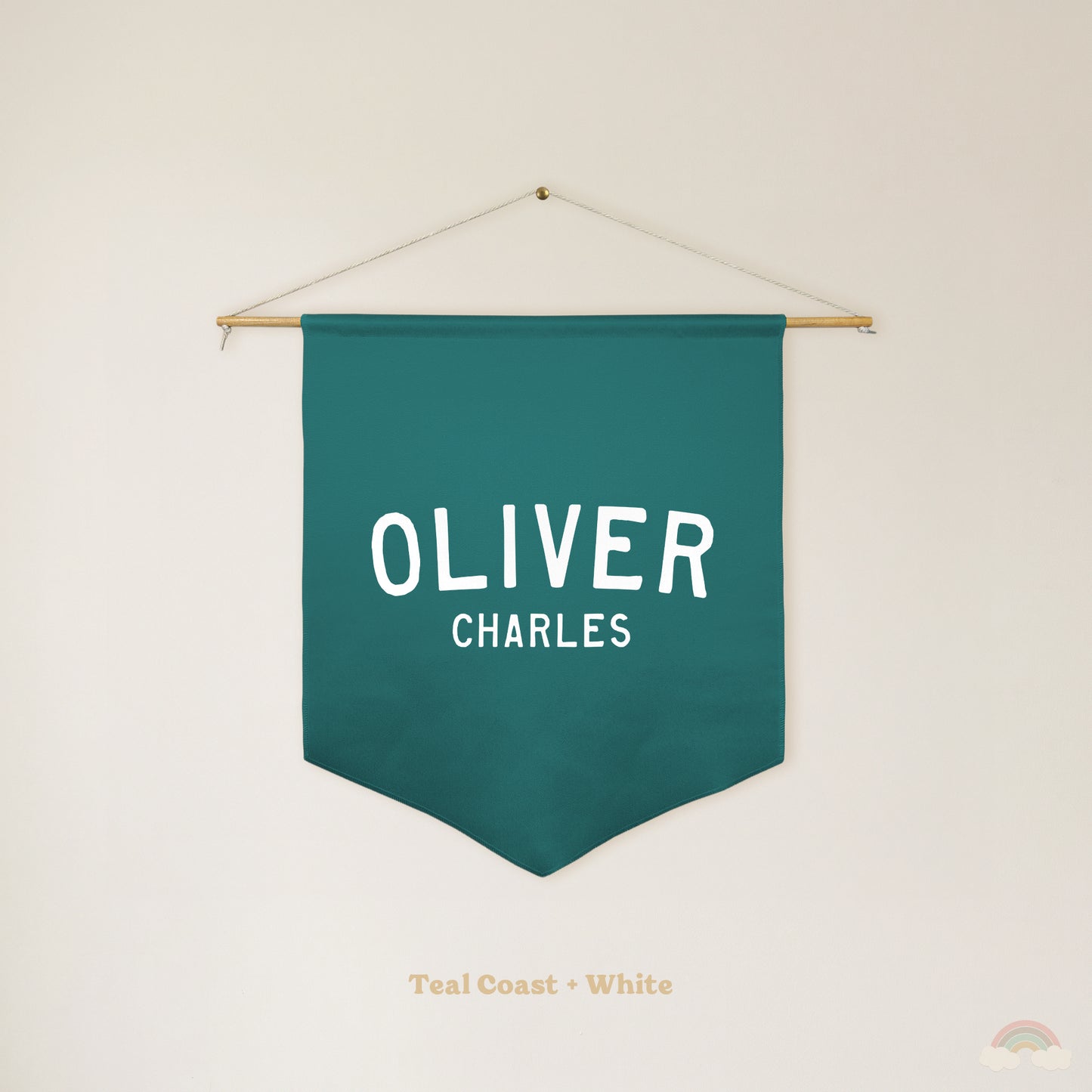 Custom Name Pennant | Personalized Wall Flag for Nursery, Bedroom or Playroom