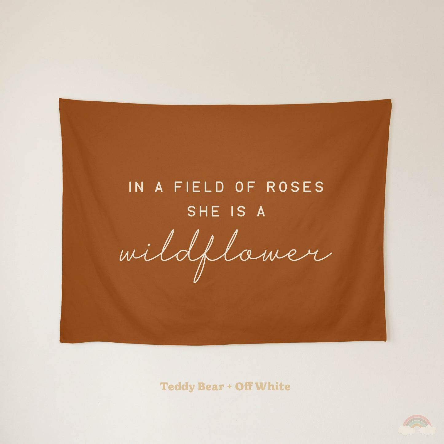 Wildflower Banner | Girls Room Decor Wall Flag for Nursery or Playroom